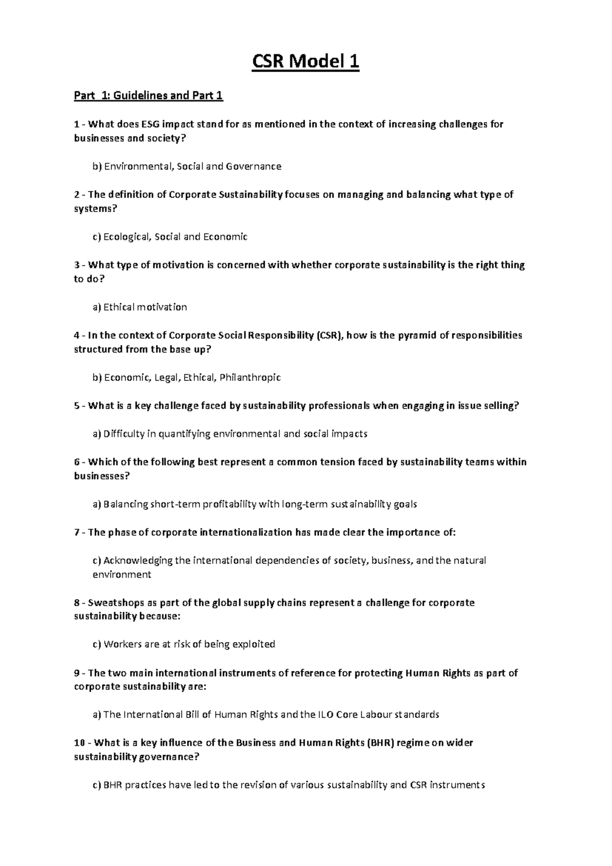 CSR Model 1 Correction 1 - CSR Model 1 Part 1: Guidelines and Part 1 1 ...