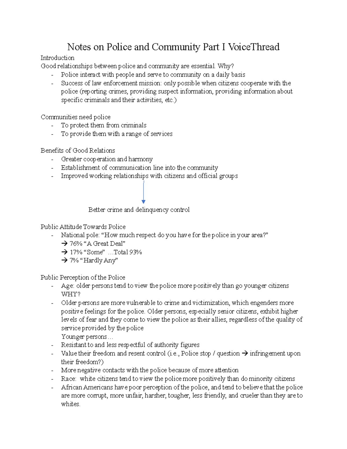 Notes on Police and Community Part I Voice Thread - Notes on Police and ...