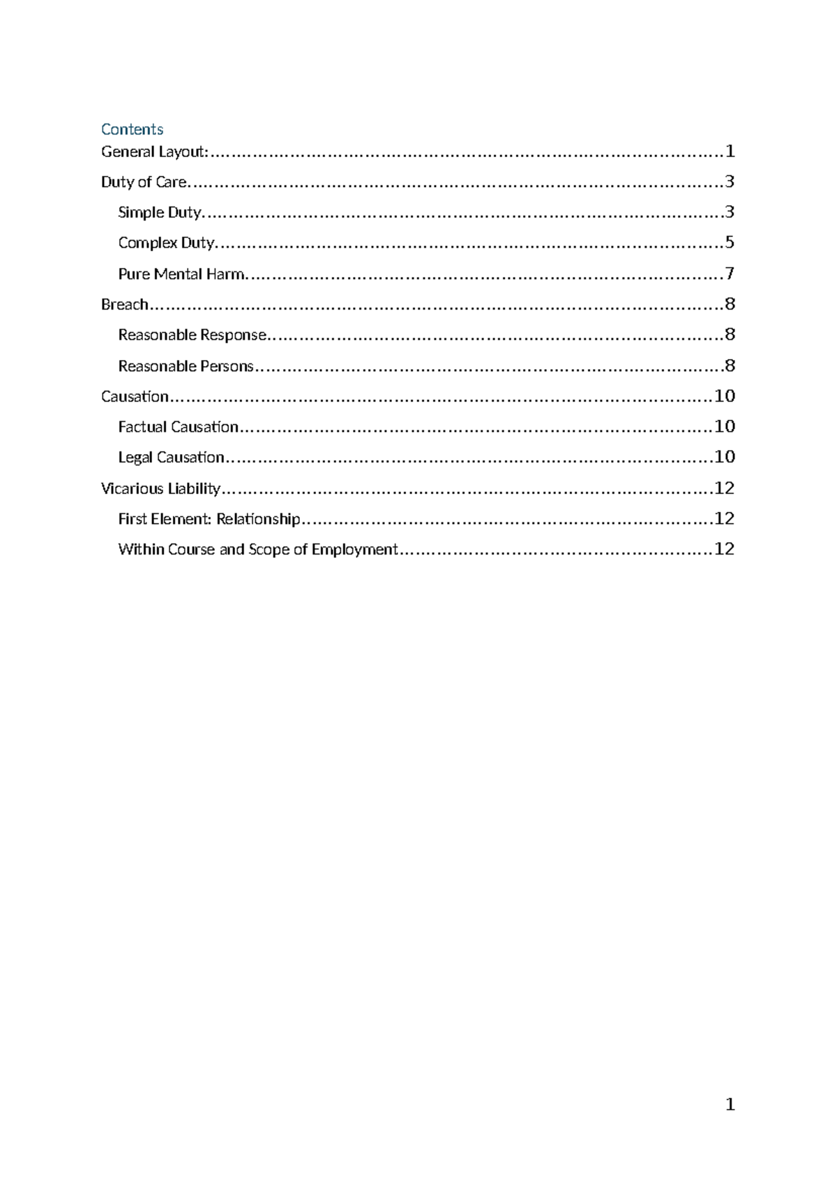 Final Exam Notes - Contents General - Studocu