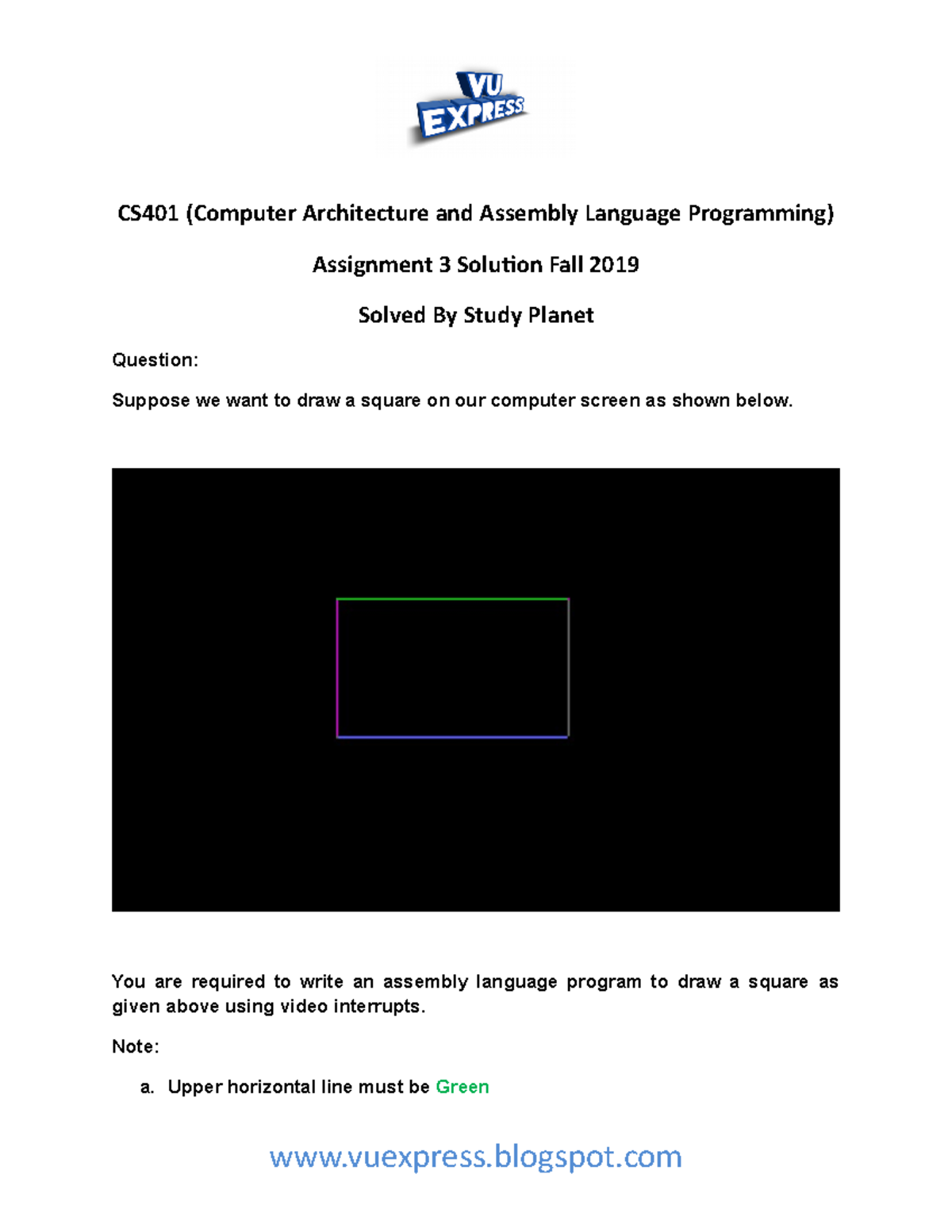 Exameeeeeeeeeee - CS401 (Computer Architecture And Assembly Language ...