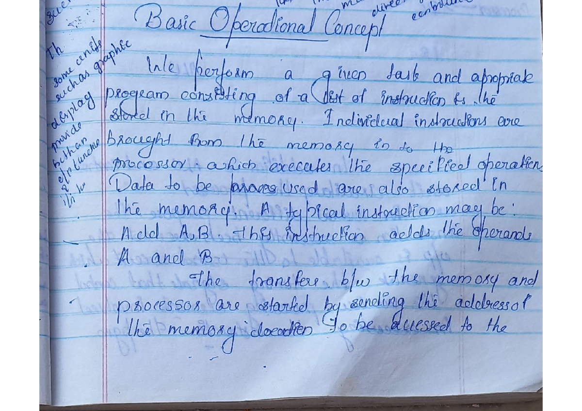 Basic operational Concept 1 - BSc Computer Science - Studocu