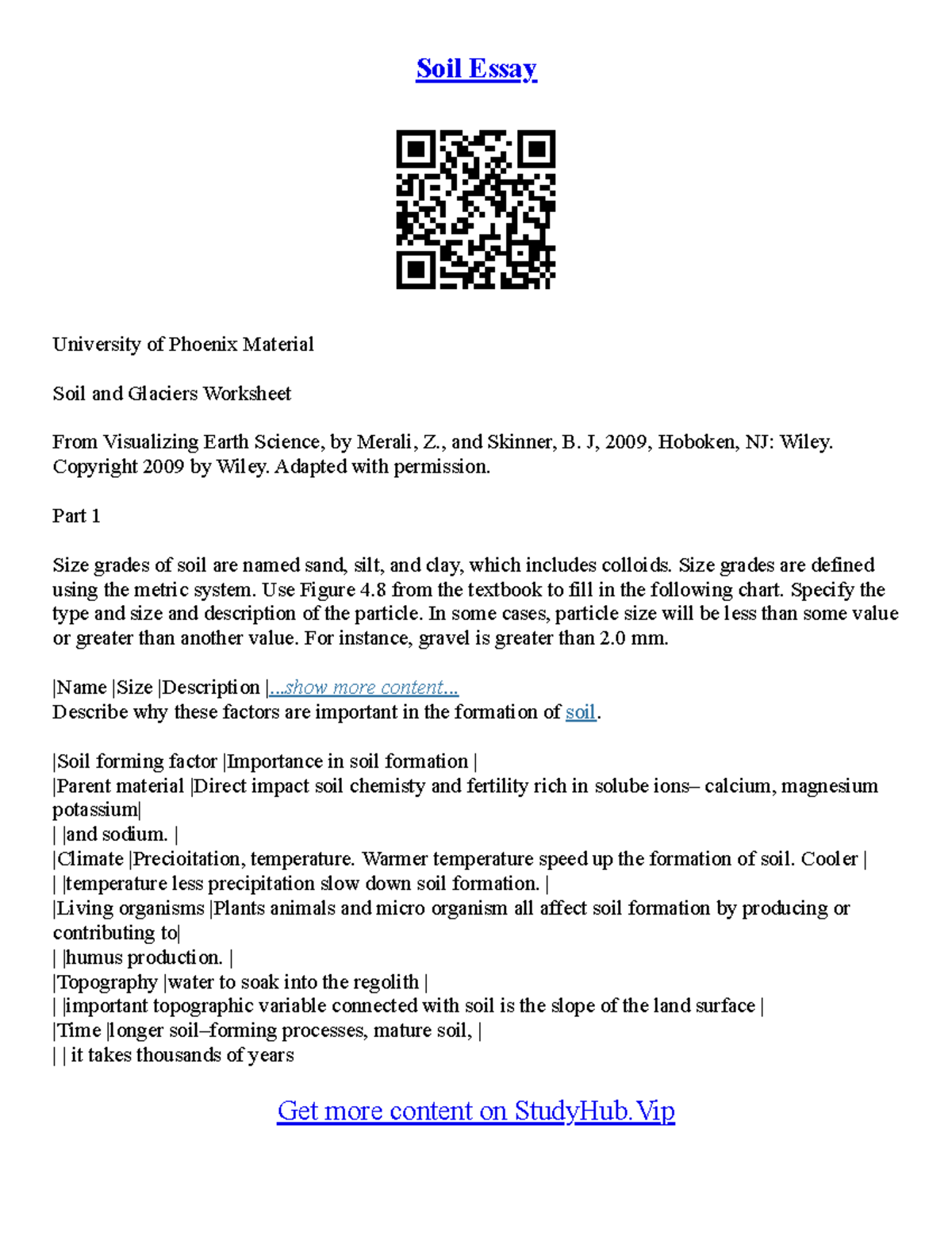 Essay On Soil Erosion Soil Essay University Of Phoenix Material Soil