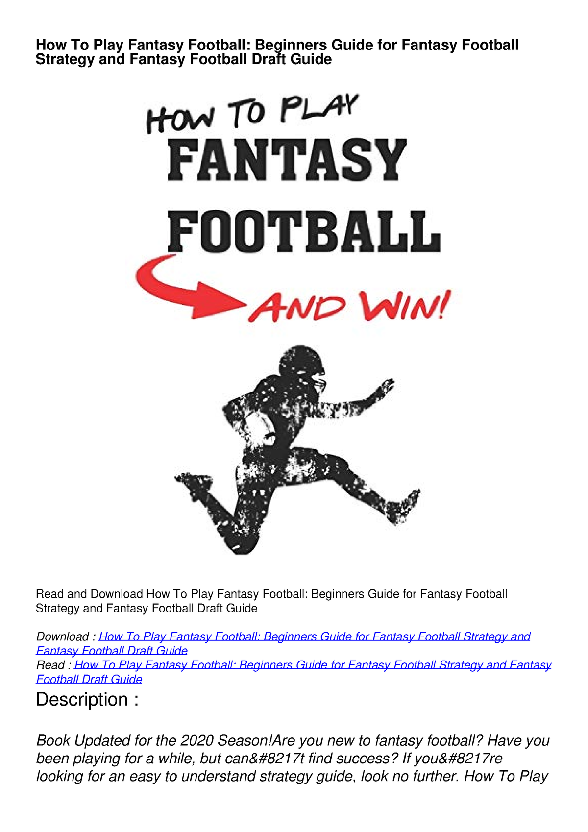 How to play Fantasy Football 101: A beginner's guide for the 2023
