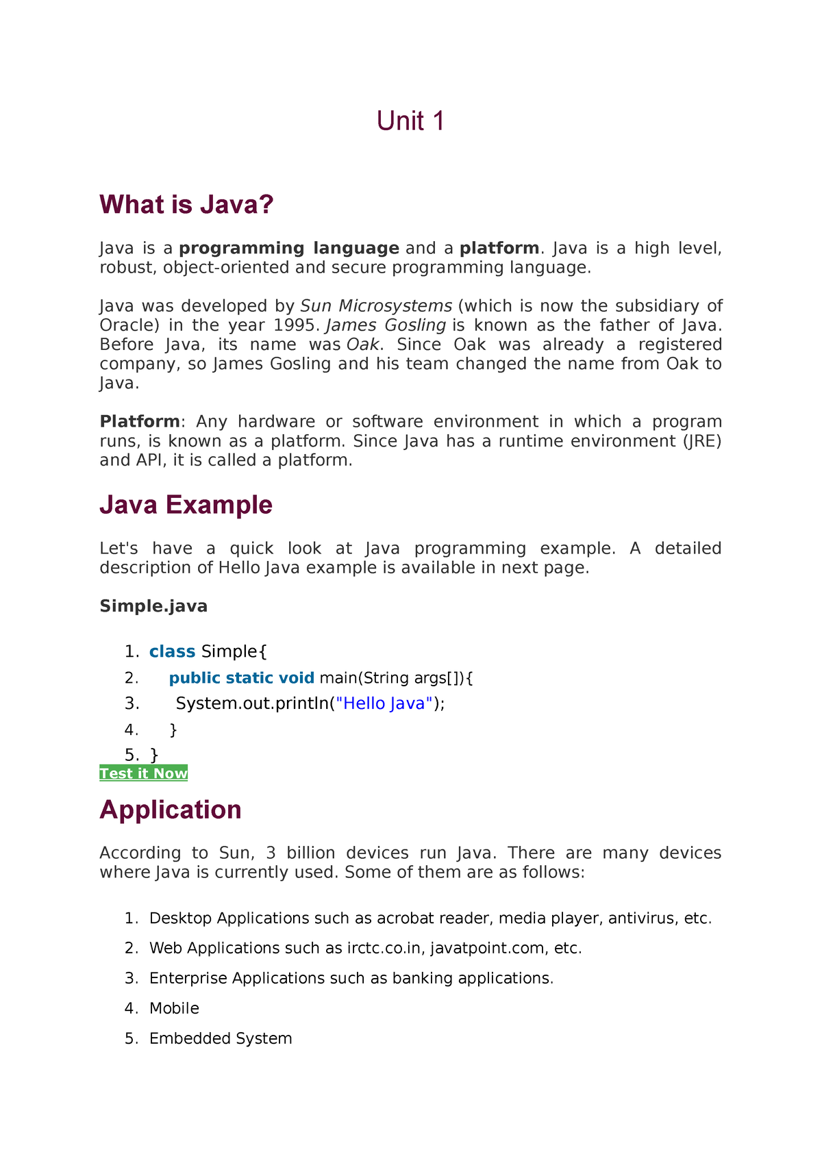java-notes-unit-1-what-is-java-java-is-a-programming-language-and-a