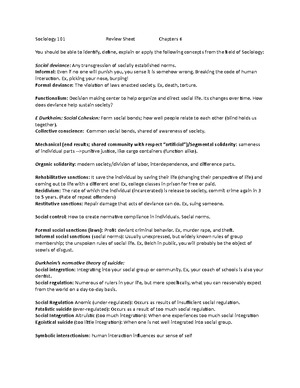 Sociology exam 1 - Lecture notes 1-4 - What is sociology? the ...