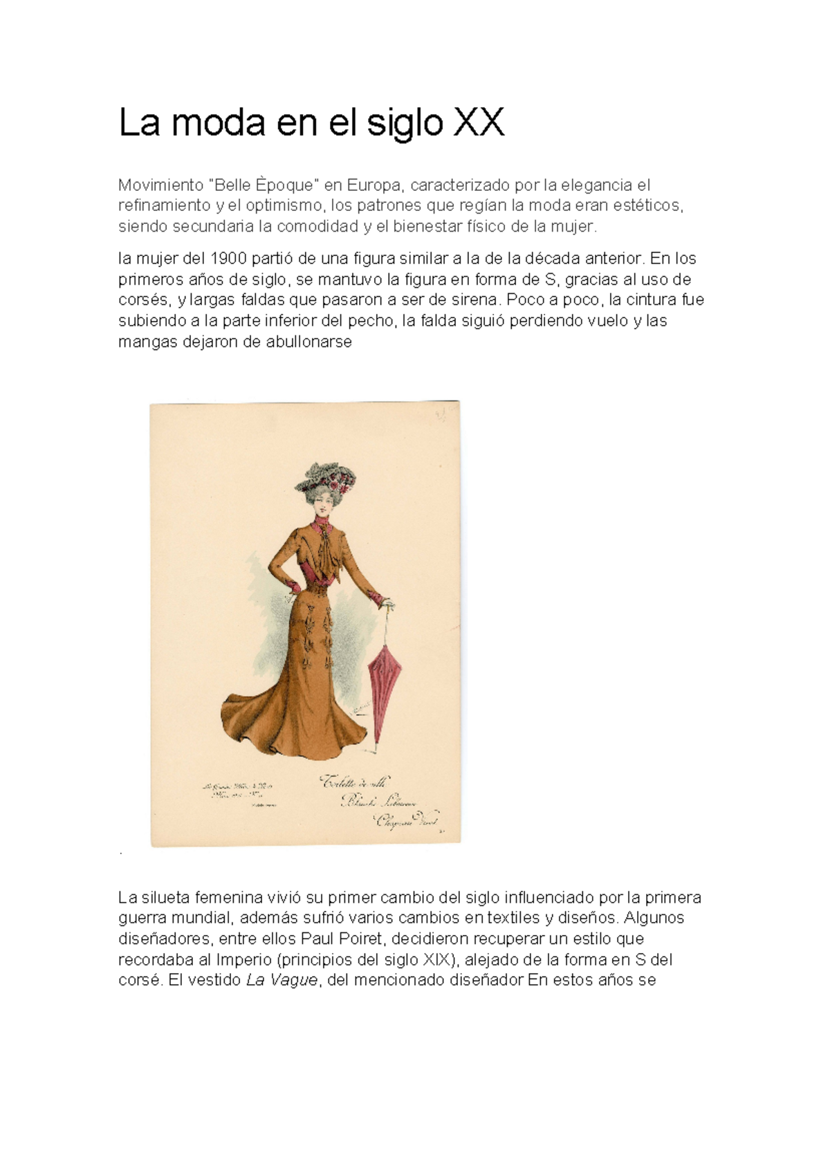 La moda en el siglo XX - historia del arte - La moda en el siglo XX ...