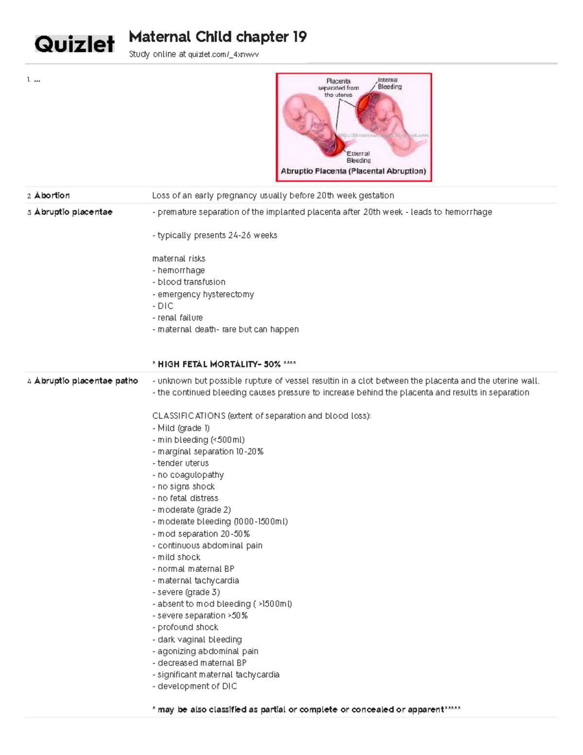 Quizlet OB Chap 19 - Maternal Child Chapter 19 Study Online At 1. ... 2 ...