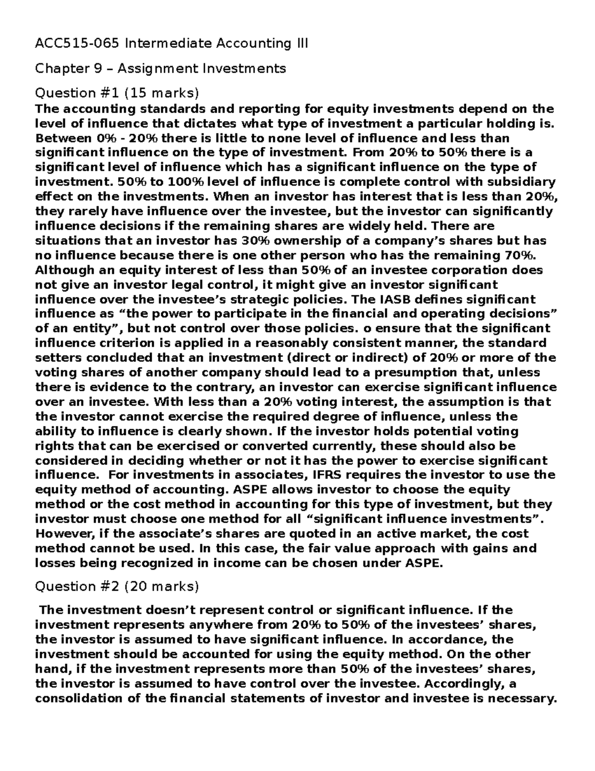 Chapter 9 Assignment S20 - ACC515-065 Intermediate Accounting III ...