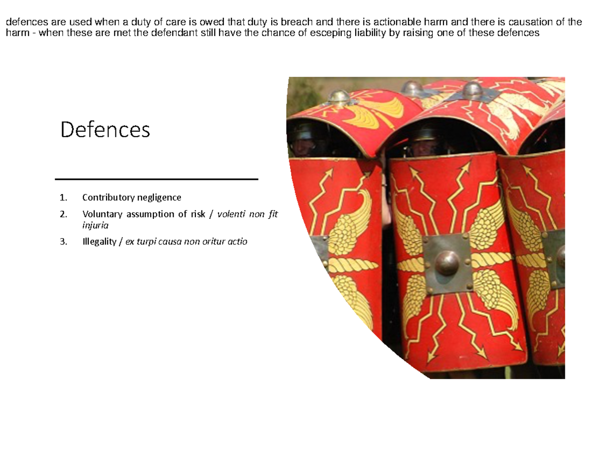 Defence slides Defences 1. Contributory negligence 2