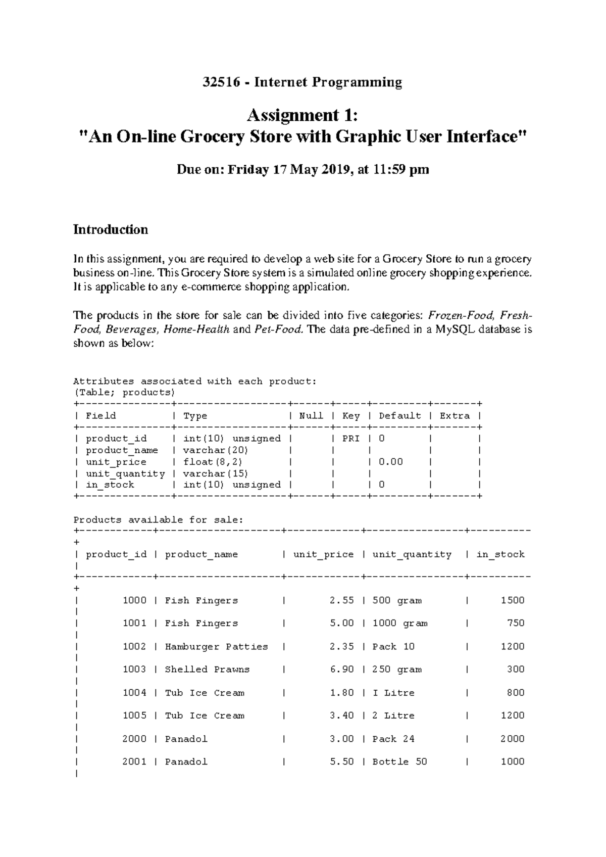 IP Assignment 1 - Autumn 2019 - 32516 - Internet Programming Assignment ...