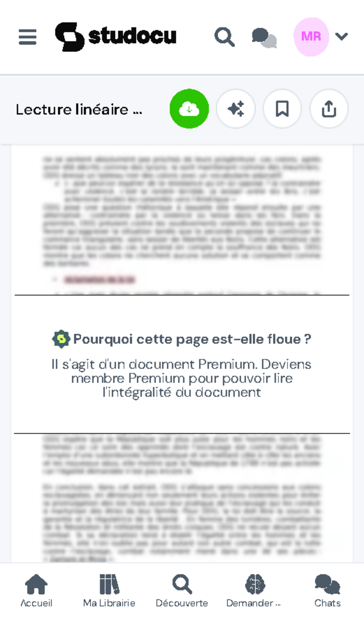Lecture linéaire Olympe de Gouges - Lecture linéa… - Français - Profite ...