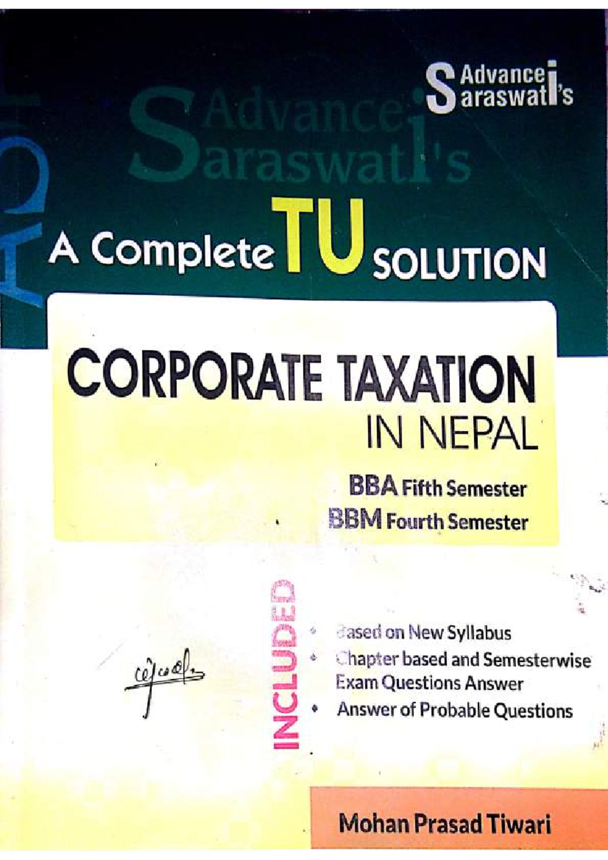Corporate Taxation in Nepal© Ujwal compressed Nepalese Taxation Studocu