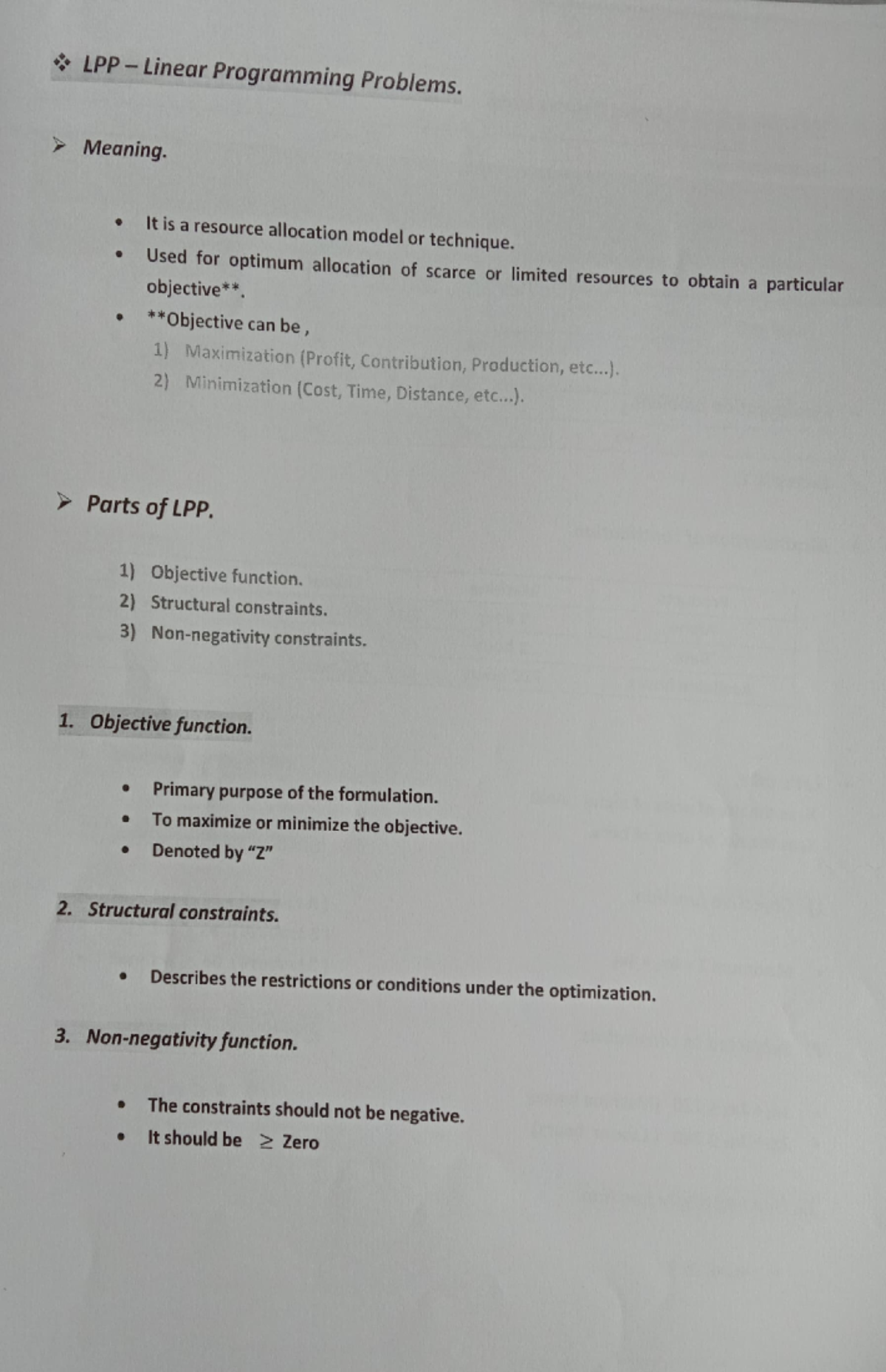 Operation Management. LPP - LPP-Linear Programming Problems. Meaning ...