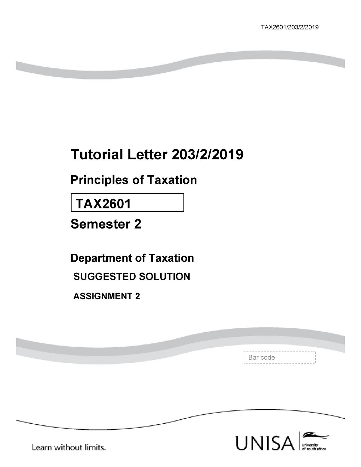 tax2601 assignment 4 semester 2