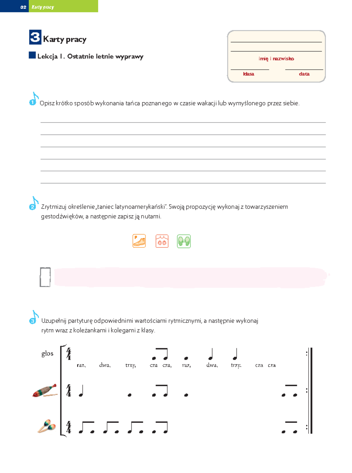 Lekcja muzyki 6 karty pracy 1 - Lekcja 1. Ostatnie letnie wyprawy 3