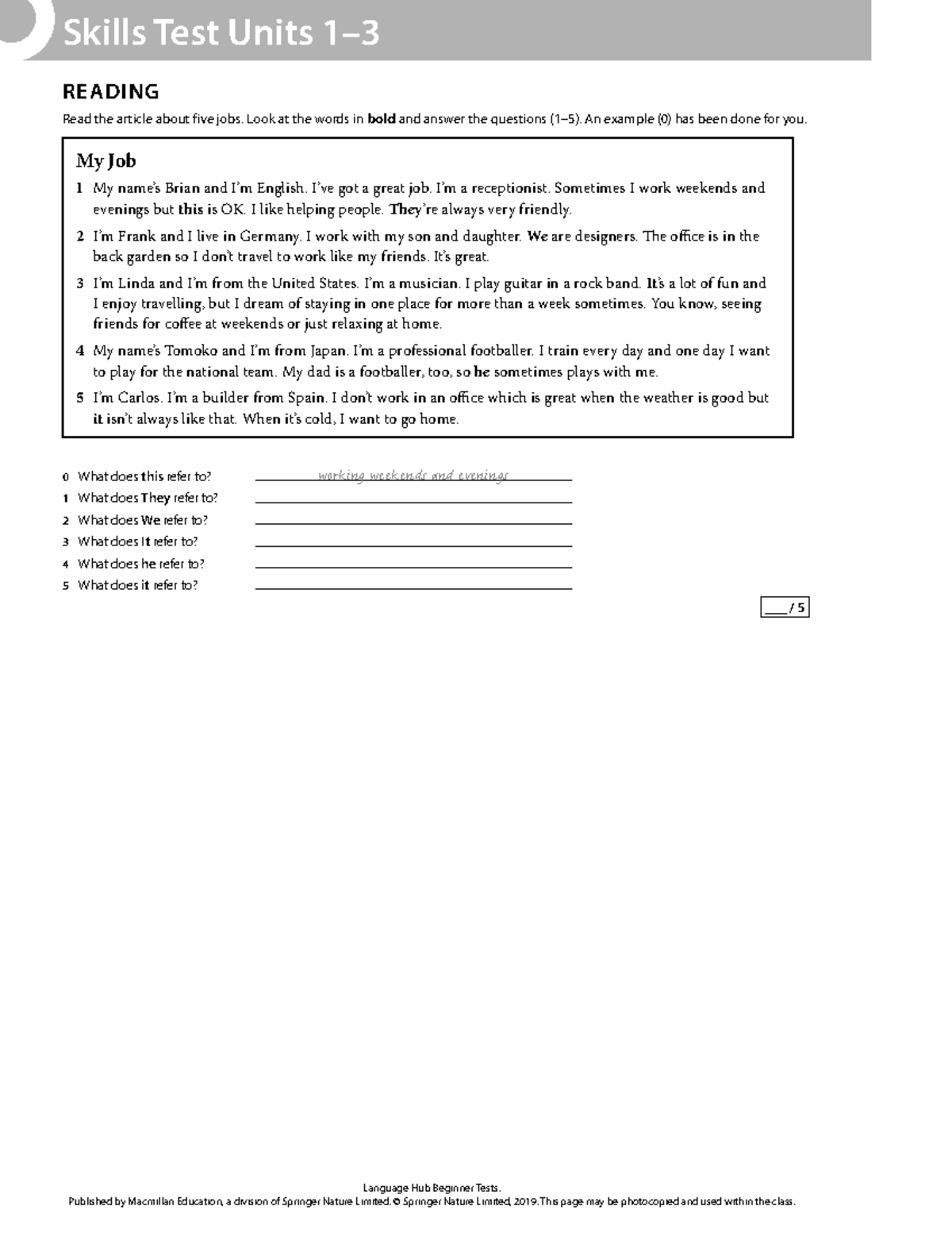 73392 - Practice tests Macmillan de práctica correspondiente a 1 unidad ...