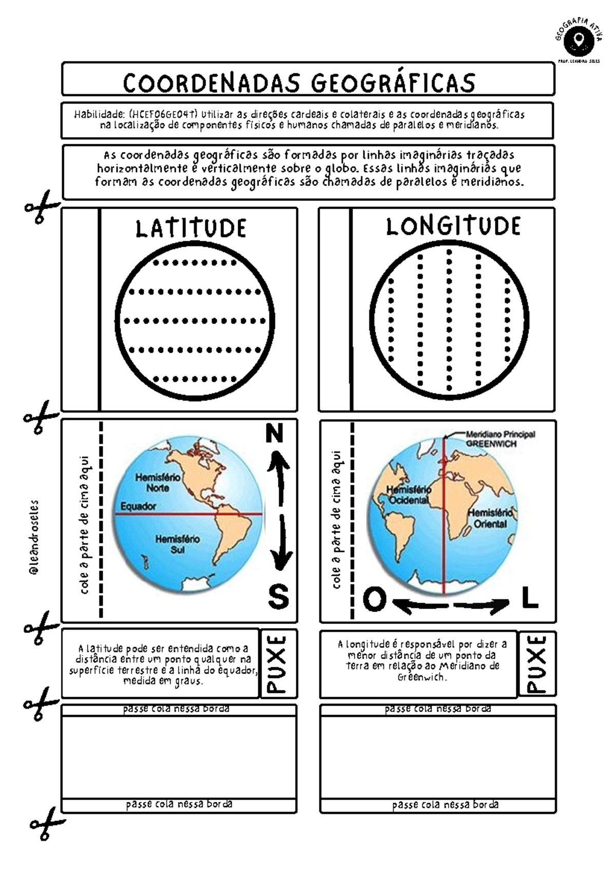 Coordenadas Geográficas - LATITUDE LONGITUDE @leandroseles PUXE PUXE ...