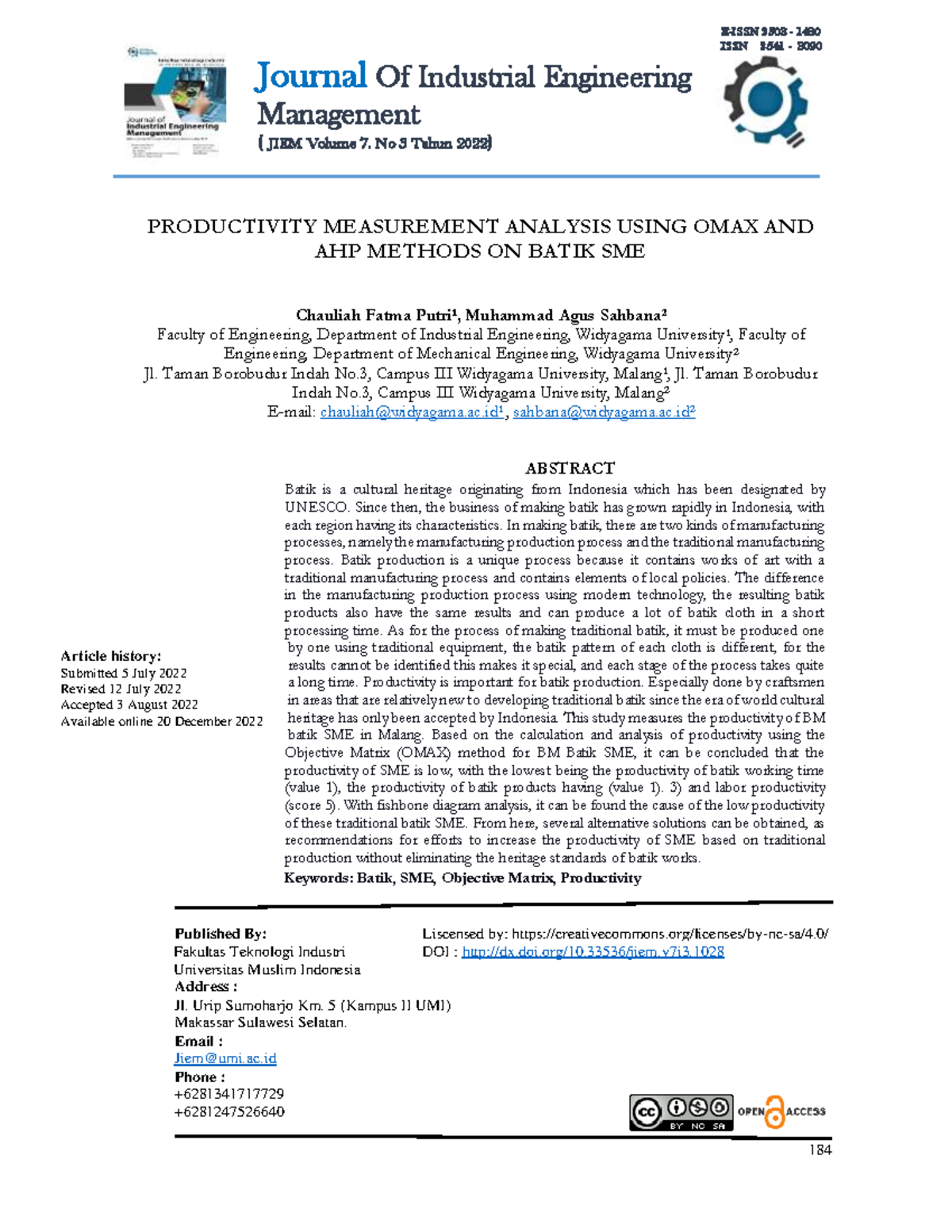 The Power Of Industrial Engineering & Management - wr0hfmv