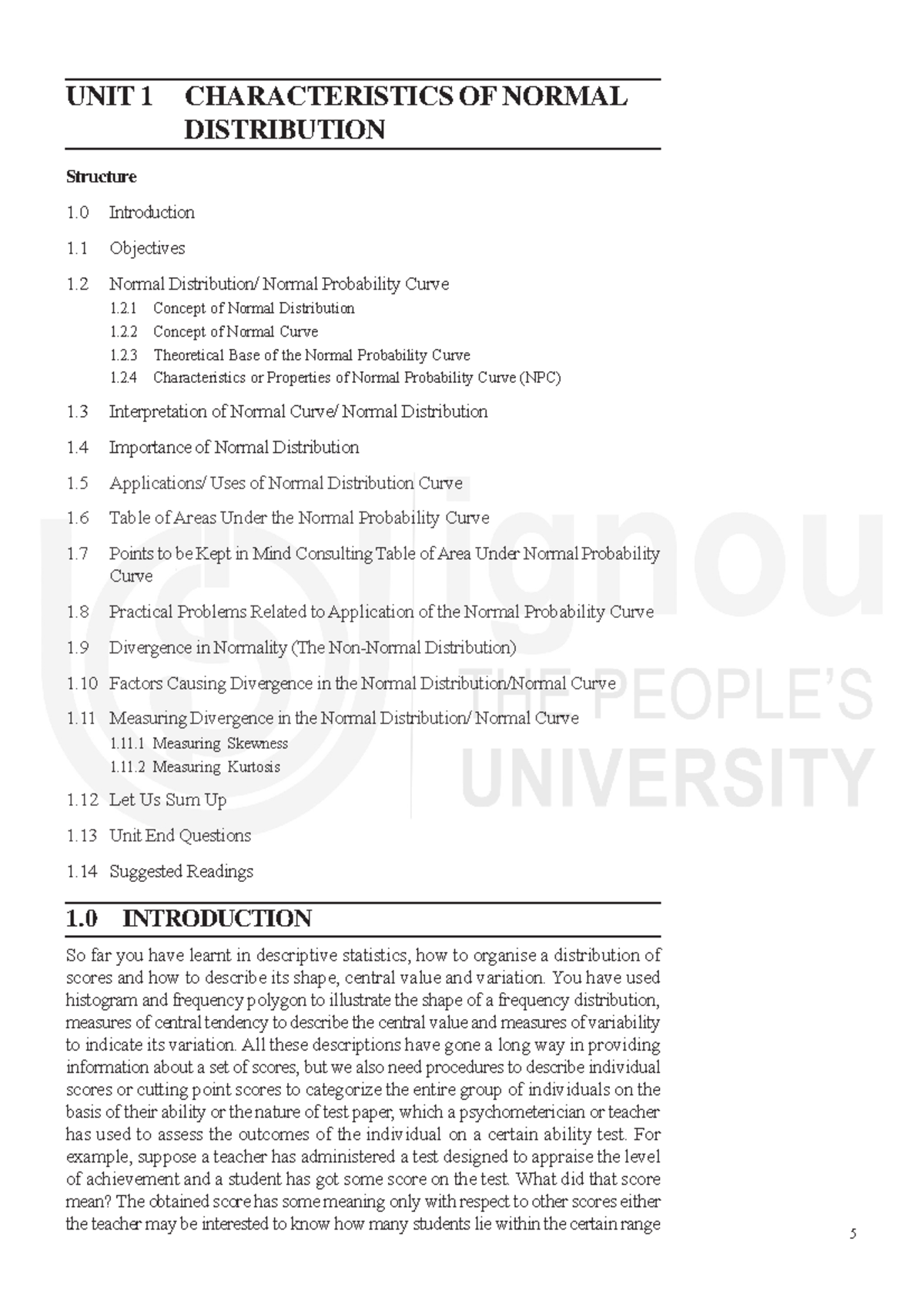 Block-3 - Notes for FM excel - UNIT 1 CHARACTERISTICS OF NORMAL ...