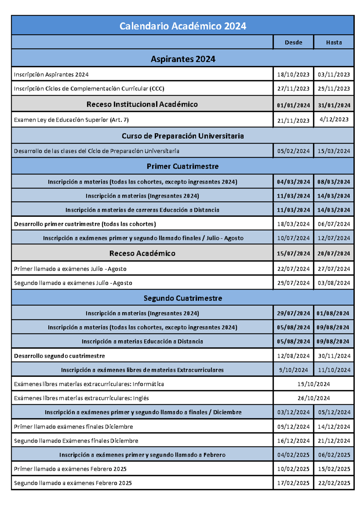 Calendario academico 2024 0 1