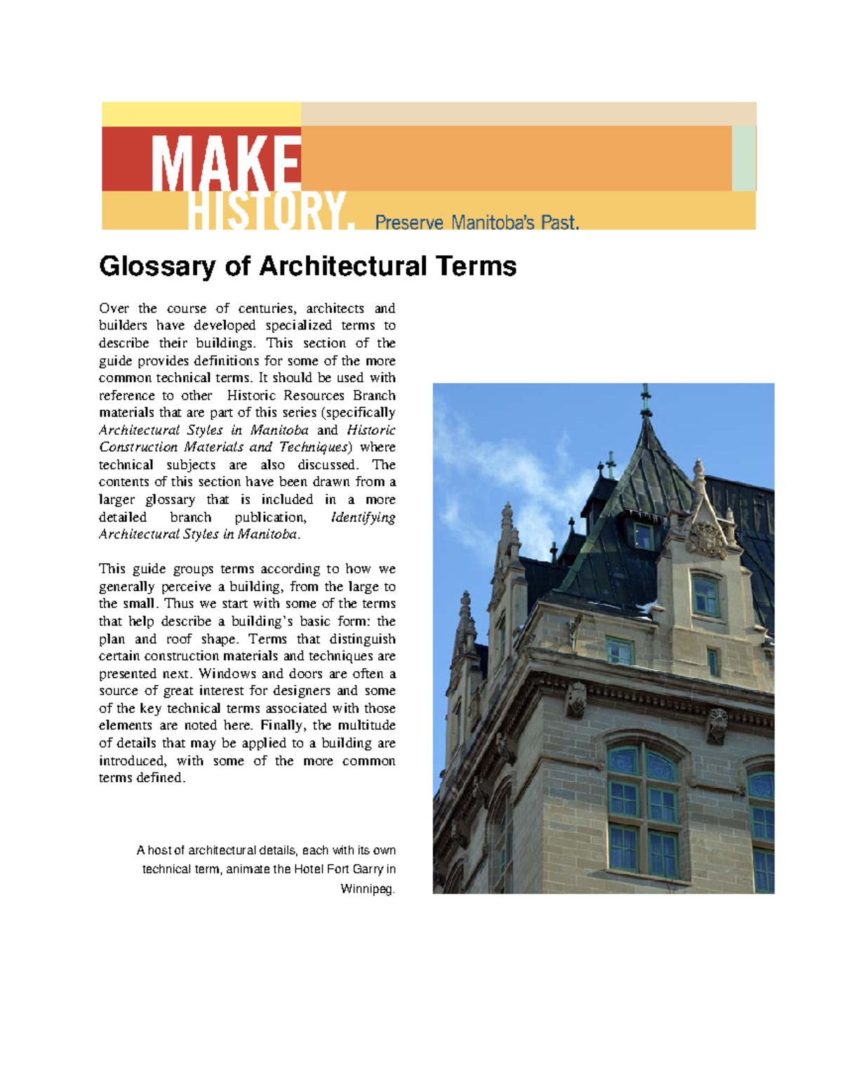 Glossary of Architectural Terms - This section of the guide provides ...