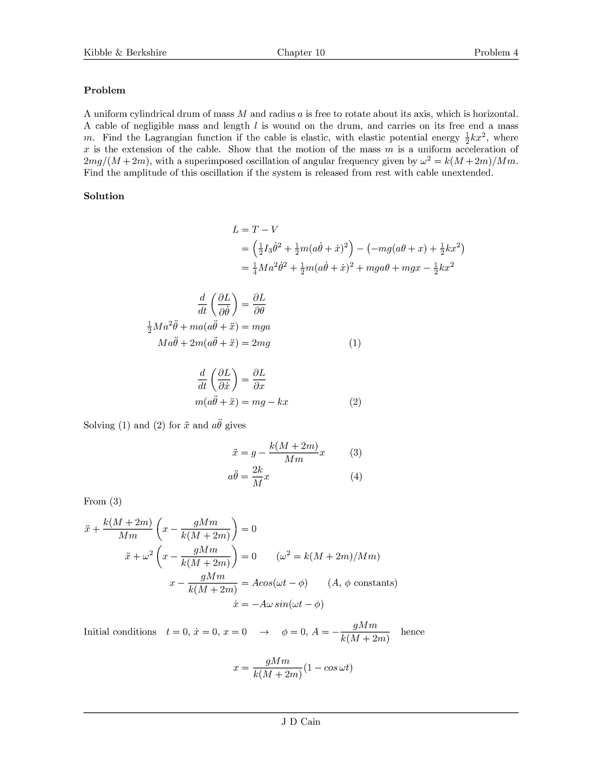 C10P4 - Solution for the problem of - Studocu