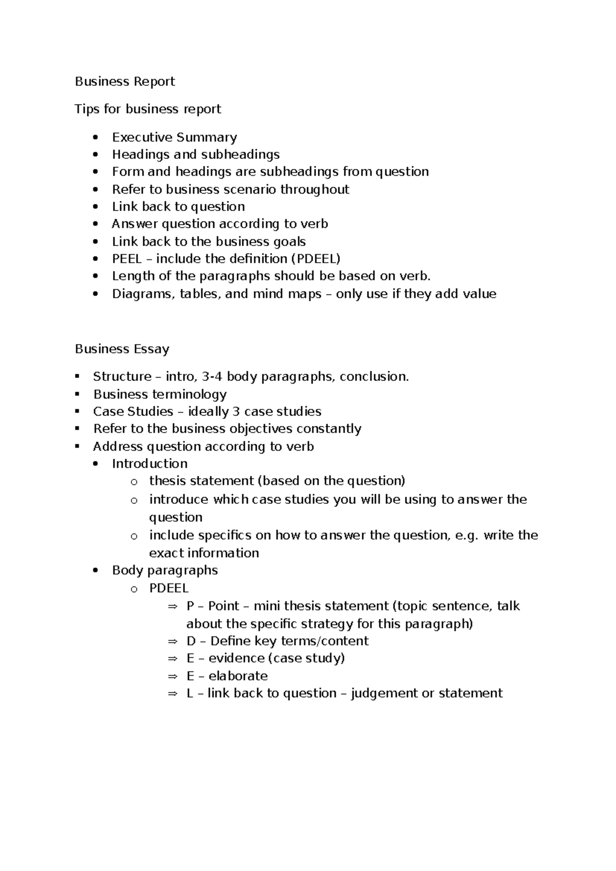 Business Report&Essay Tips - Business Report Tips for business report ...