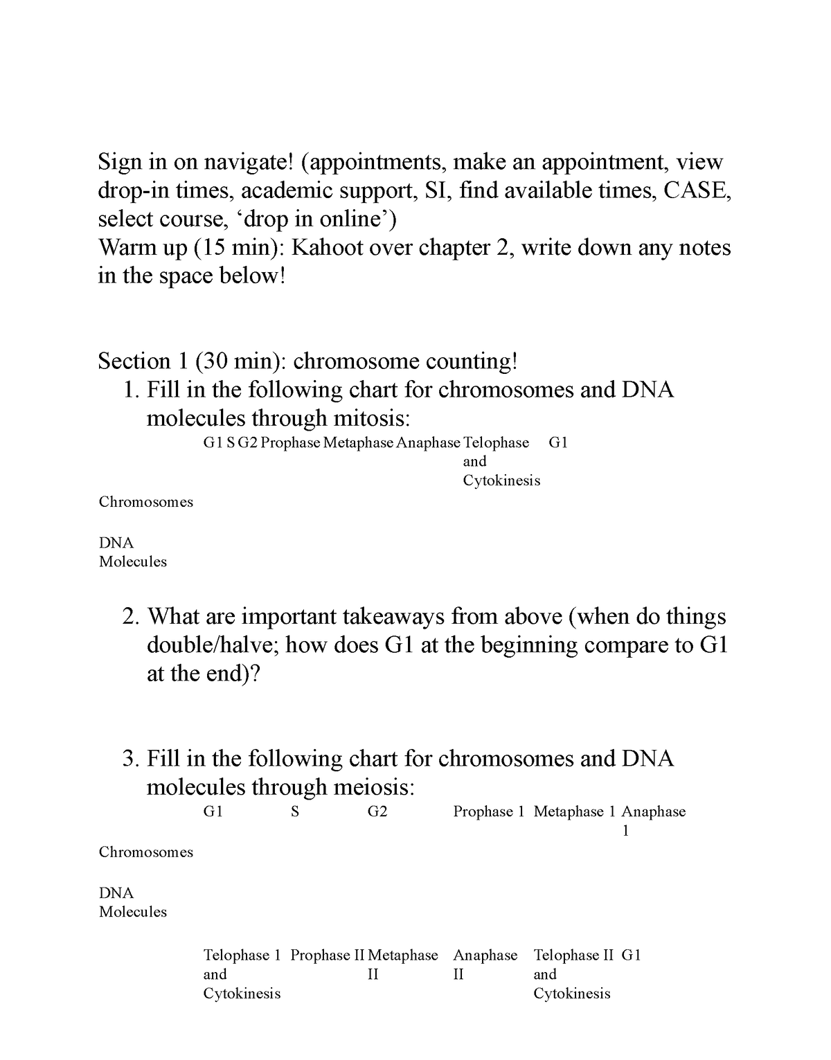 Worksheet+1 prac - BIO 2306-Dr. Luna Briana Roenz SI Worksheet 1: 01/24 ...