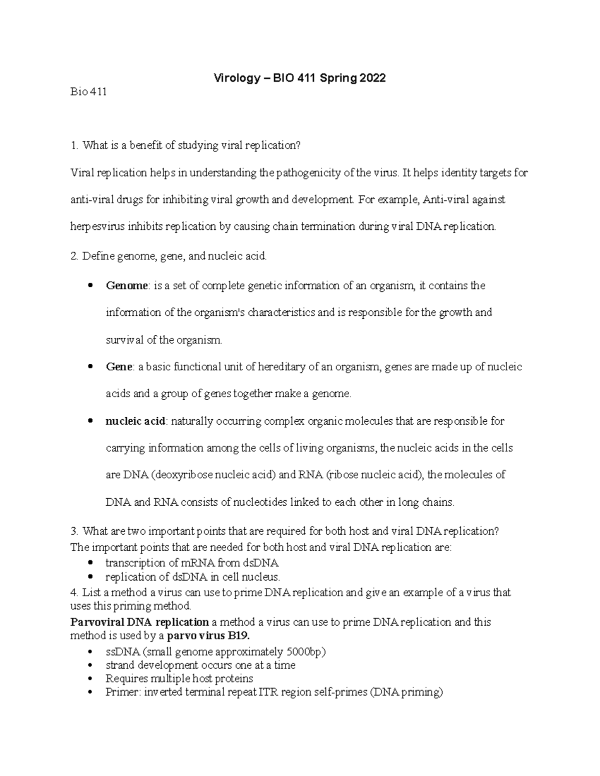 Bio 411 homework #4 BY TB - Virology – BIO 411 Spring 2022 Bio 411 What ...