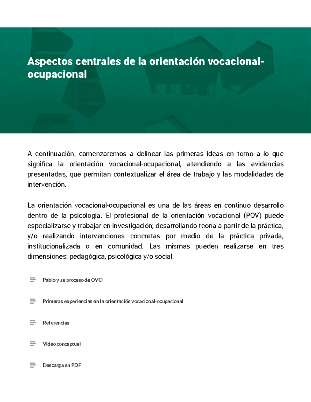 Orientacion Vocacional - A Continuación, Comenzaremos A Delinear Las ...