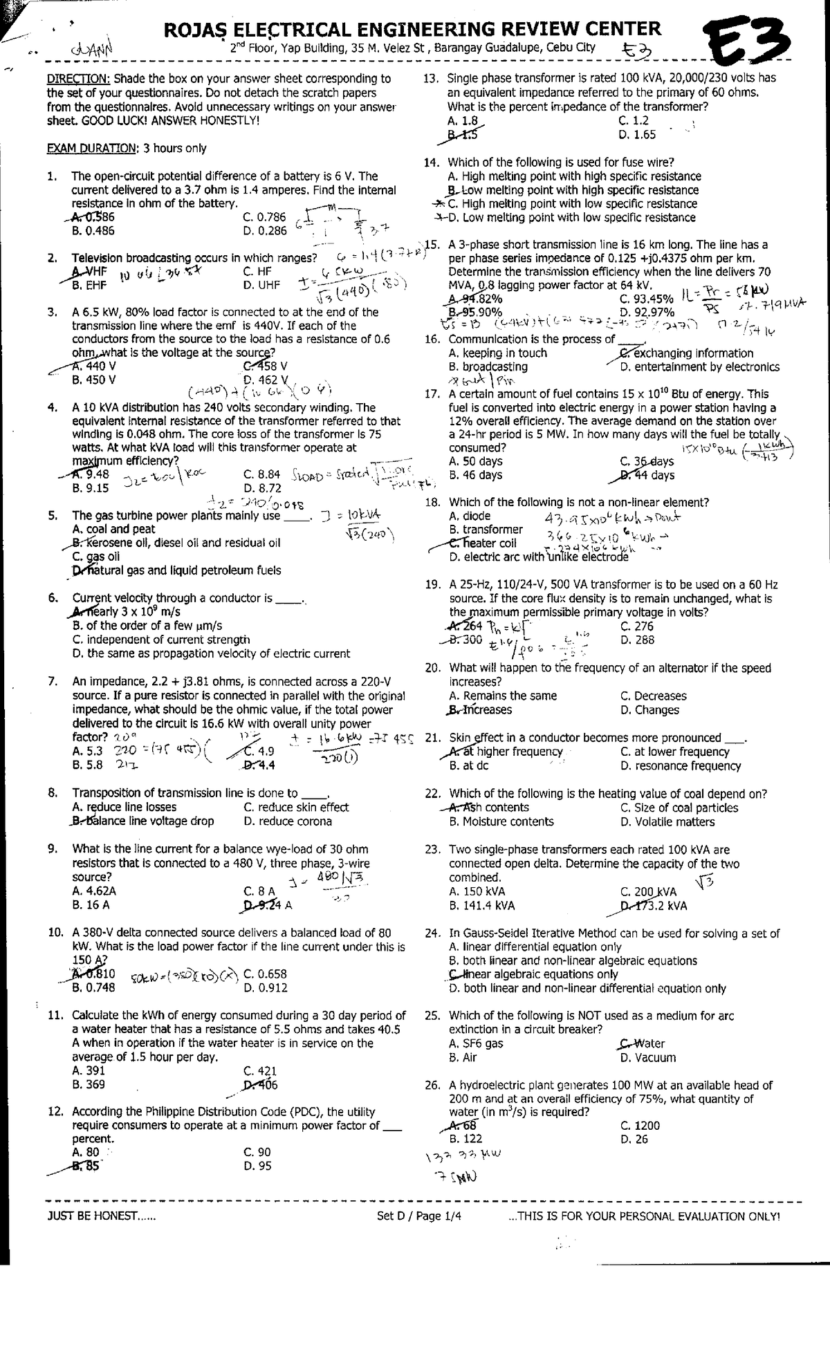 EE Solving 3 - sdgfhgfhdssdf - *'''''.:f A 1 ’ & Roms “ELECTRICAL ...