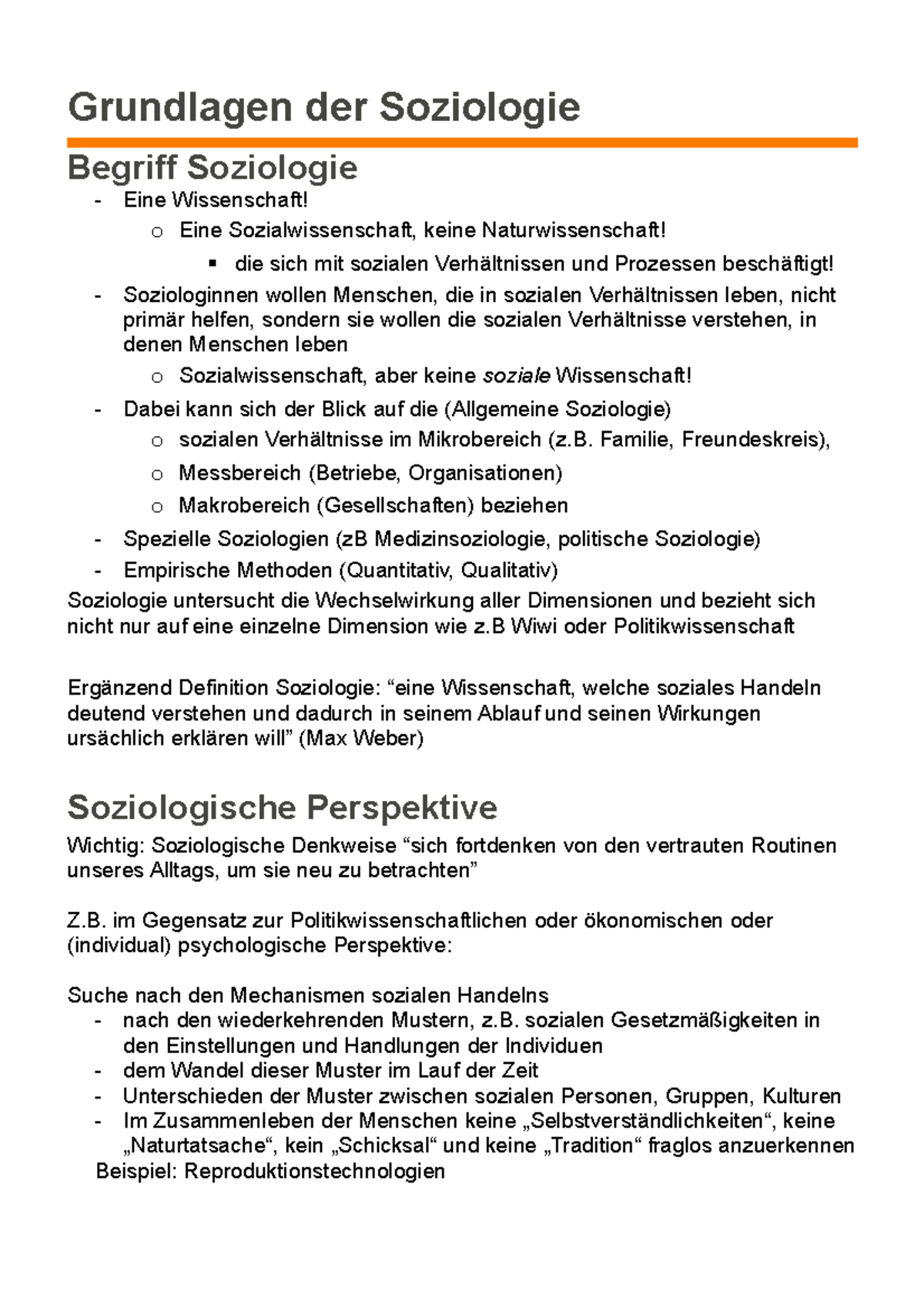 Grundlagen der Soziologie Vo1 - Grundlagen der Soziologie Begriff Soziologie Eine Wissenschaft ...