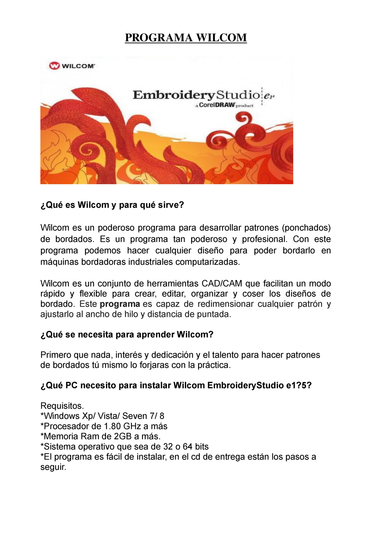 programa wilcom embroidery studio e1.5
