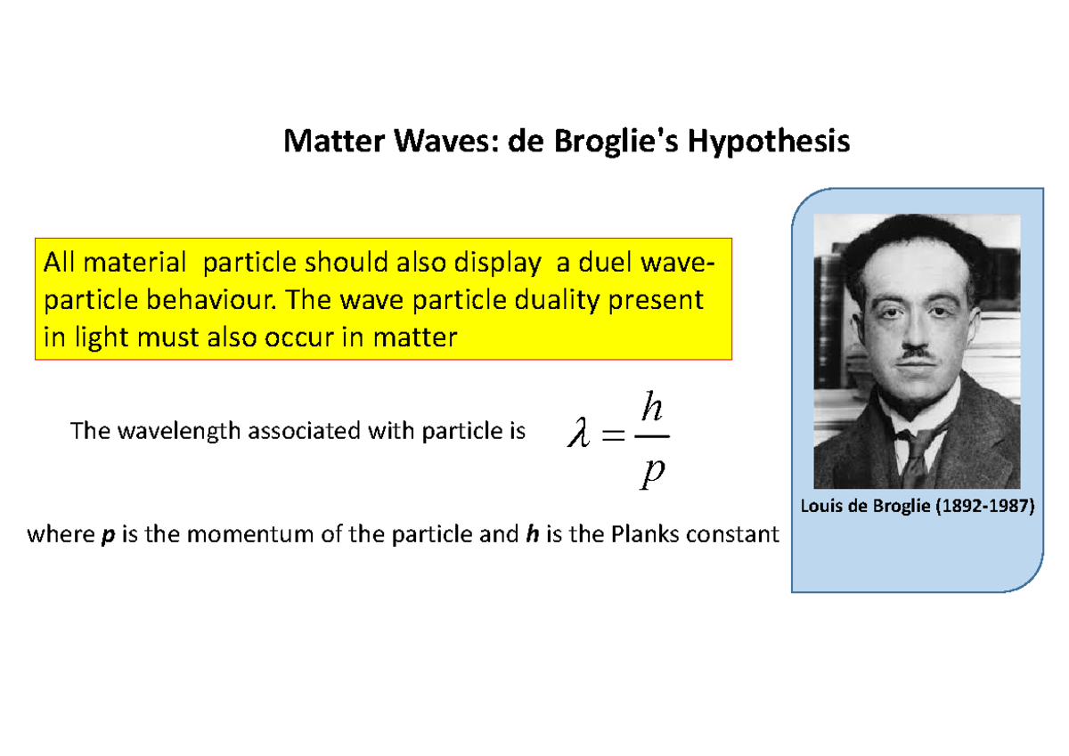 louis de broglie dissertation