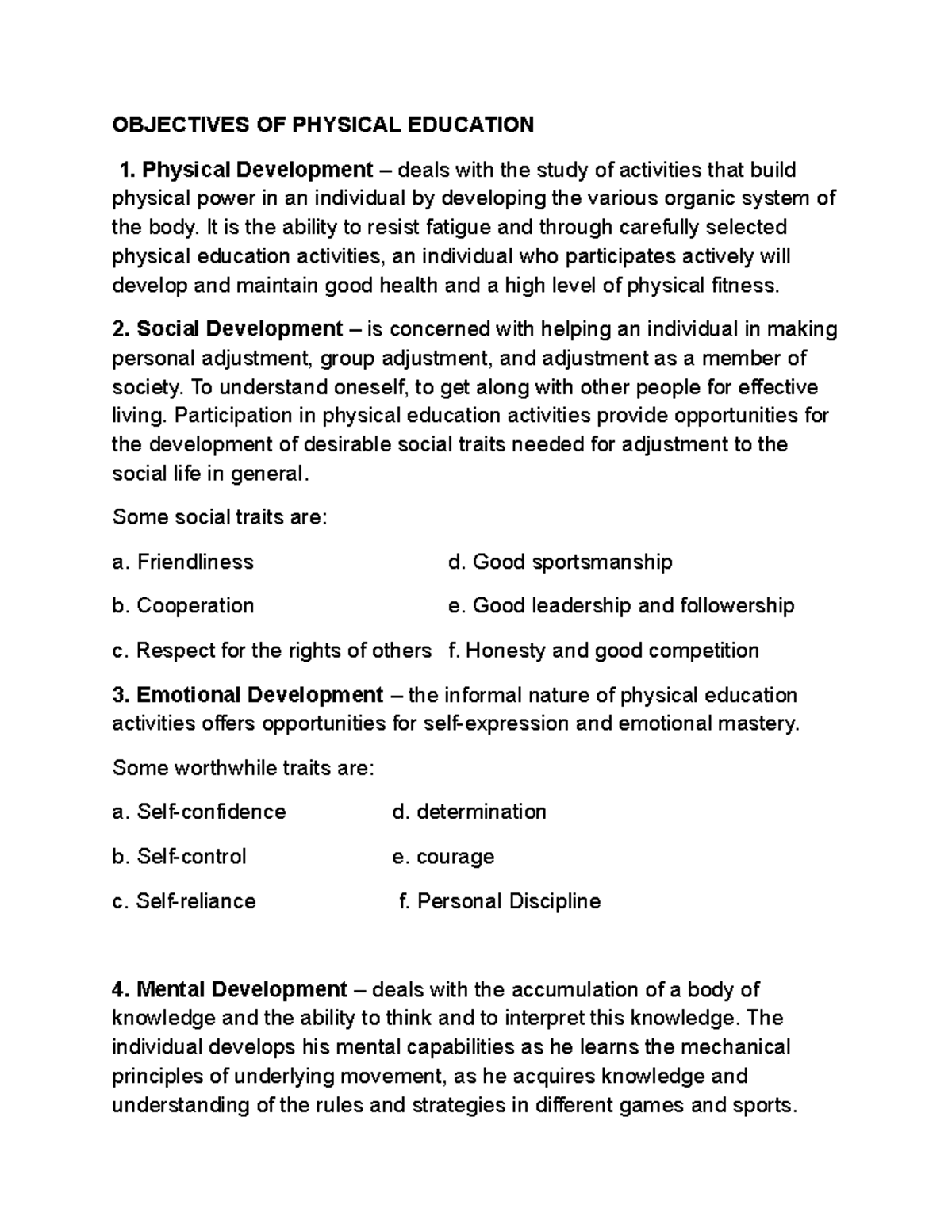 What Are The Aims And Objectives Of Physical Education