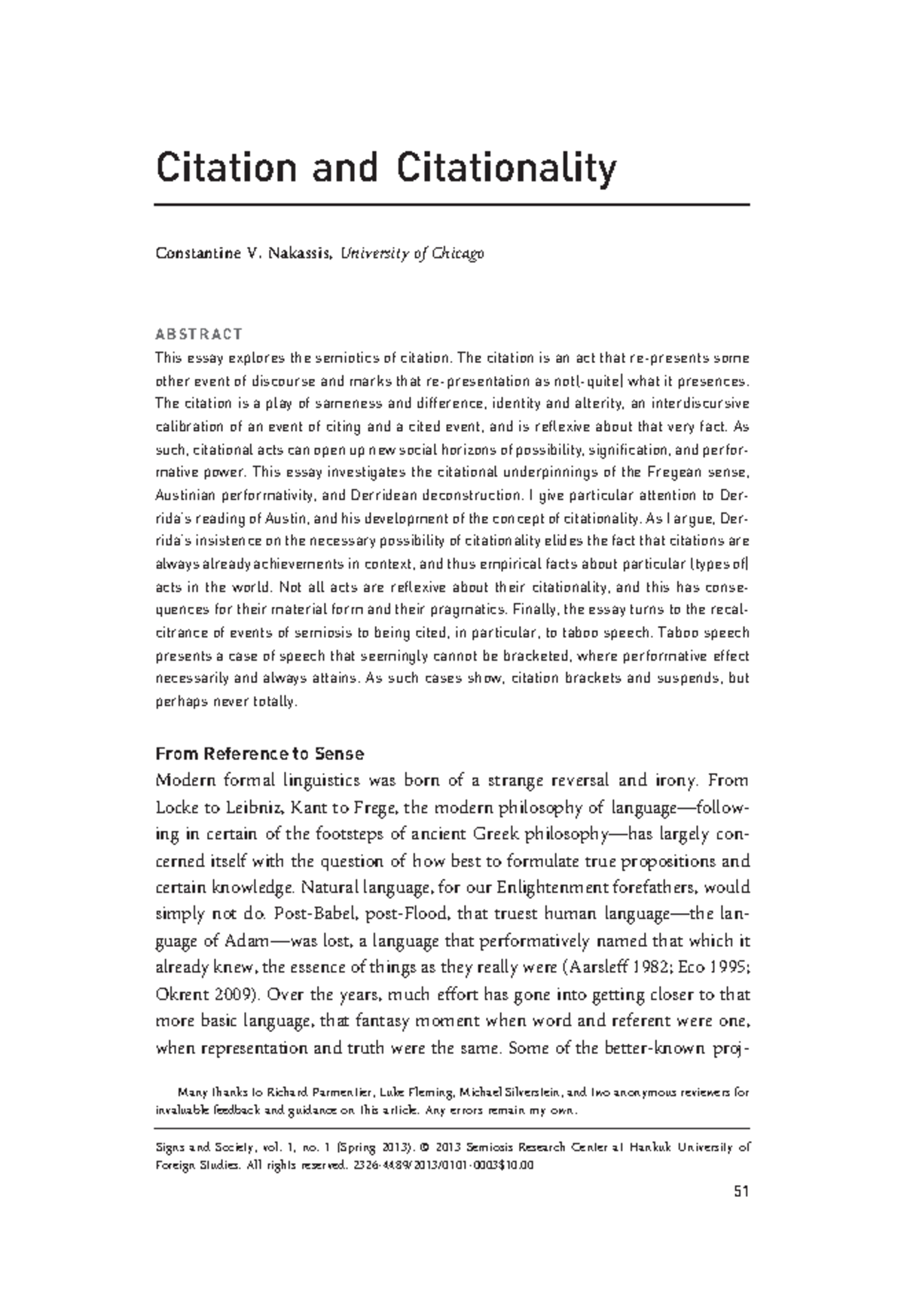 Chicago citation - Citation and Citationality Constantine V. Nakassis ...