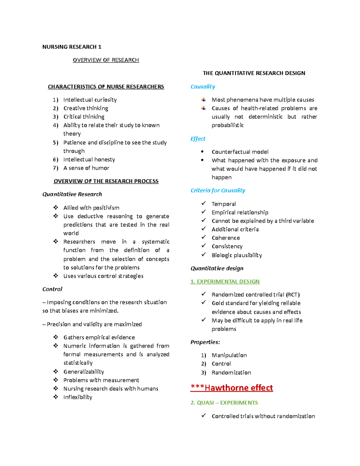 Reviewer In Nr 1 Overview And Introduction To Nursing Research