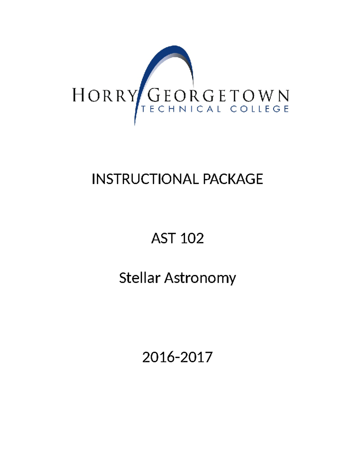 AST 102 161 - FOR THE PURPOSE OF REVIEWING - INSTRUCTIONAL PACKAGE AST ...