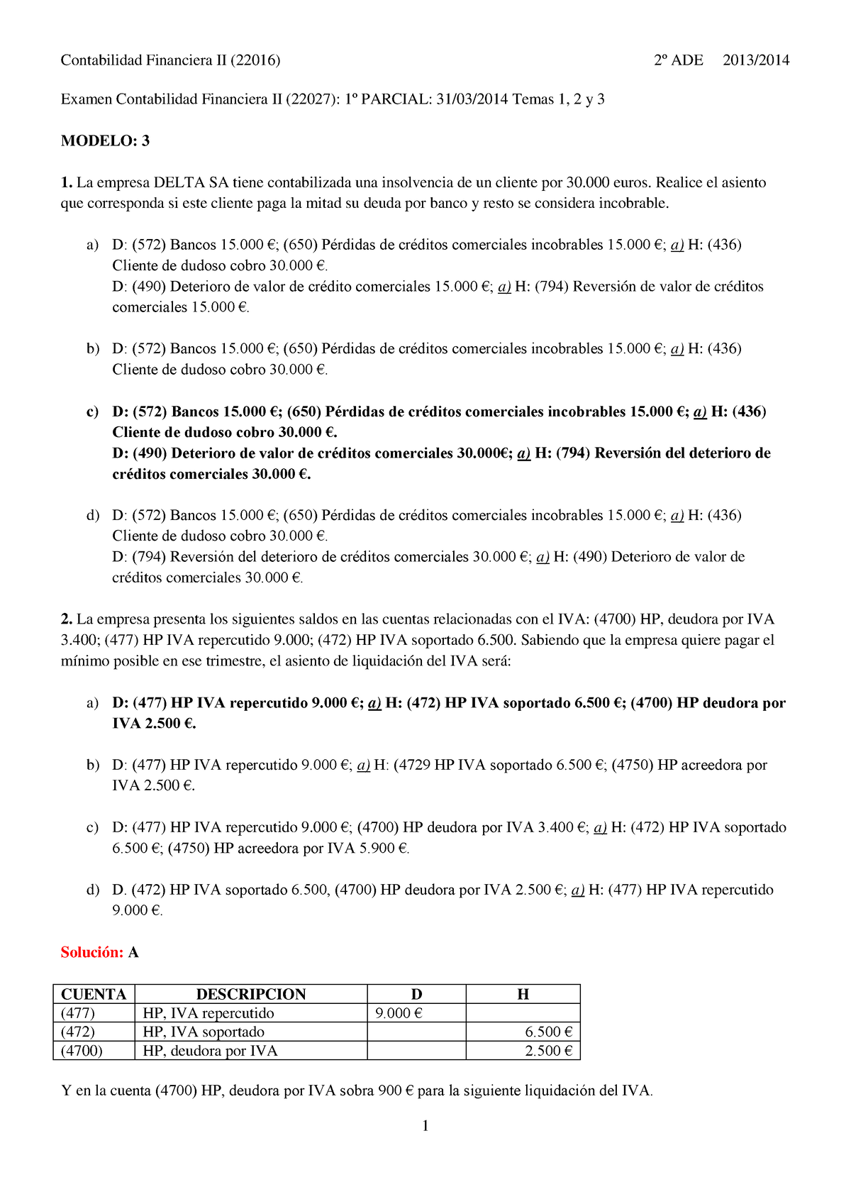 Examen Contabilidad Financiera II (22016 ) 1º Parcial 31-03-2014 ...