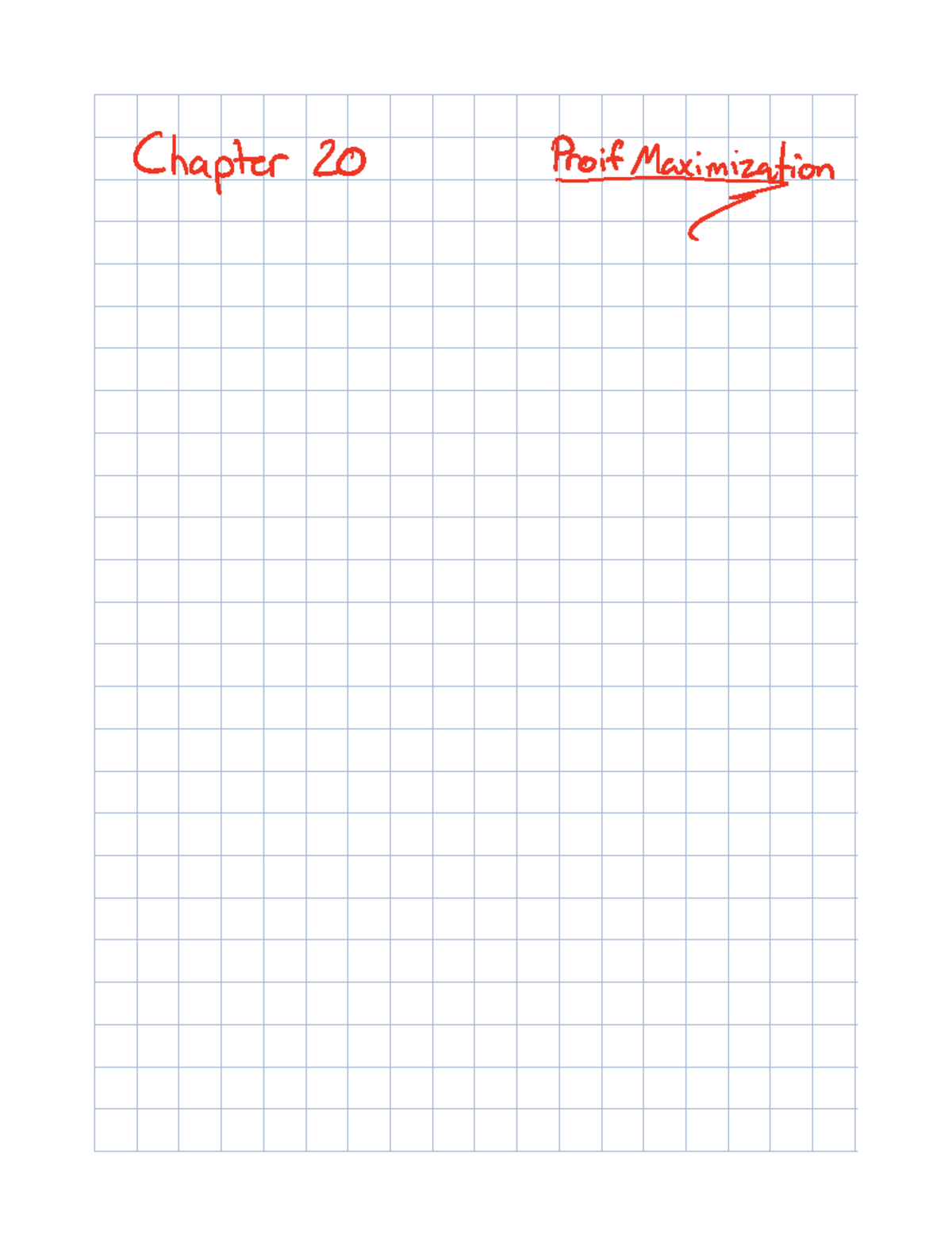 ECON 301 Notes Chapter 20 Profit maximization - Chapter 20 ...