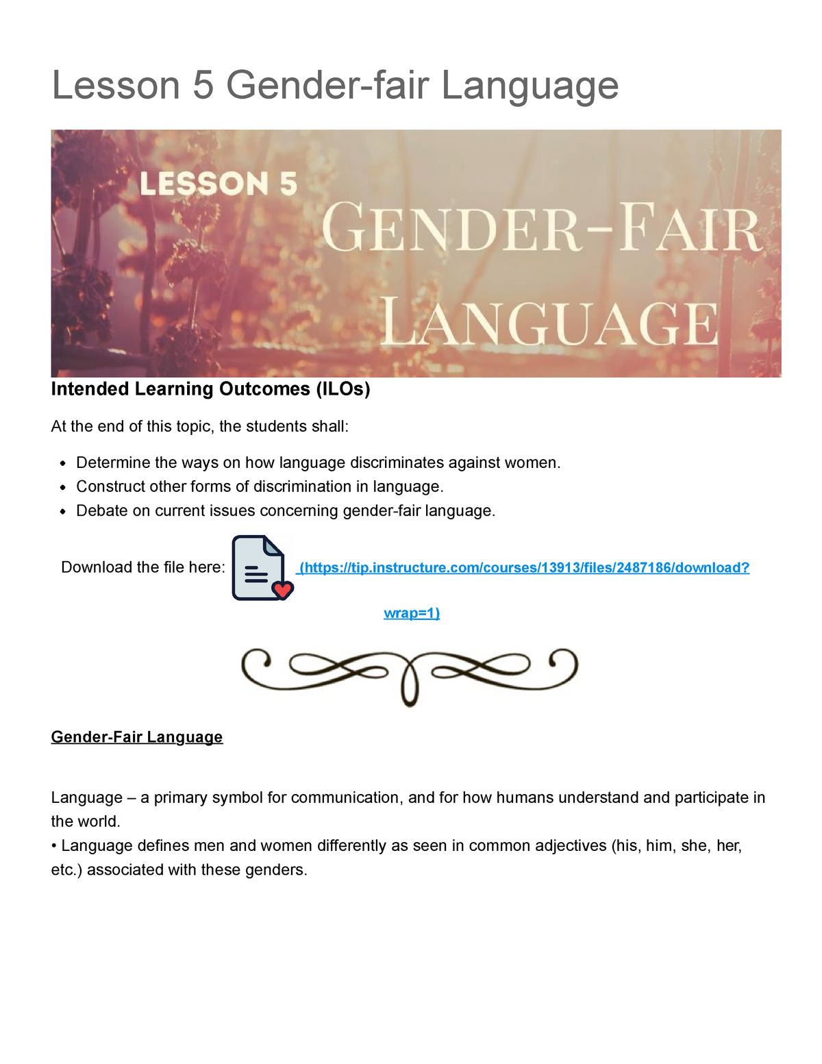 gender fair language essay