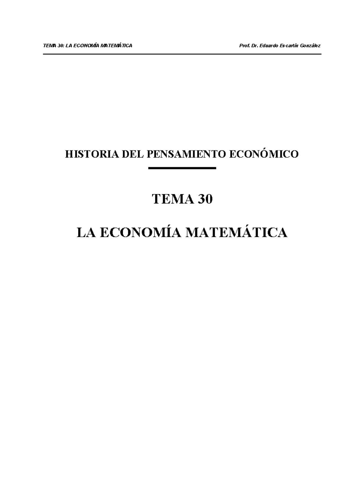 Escartin Economia Matematica Studocu