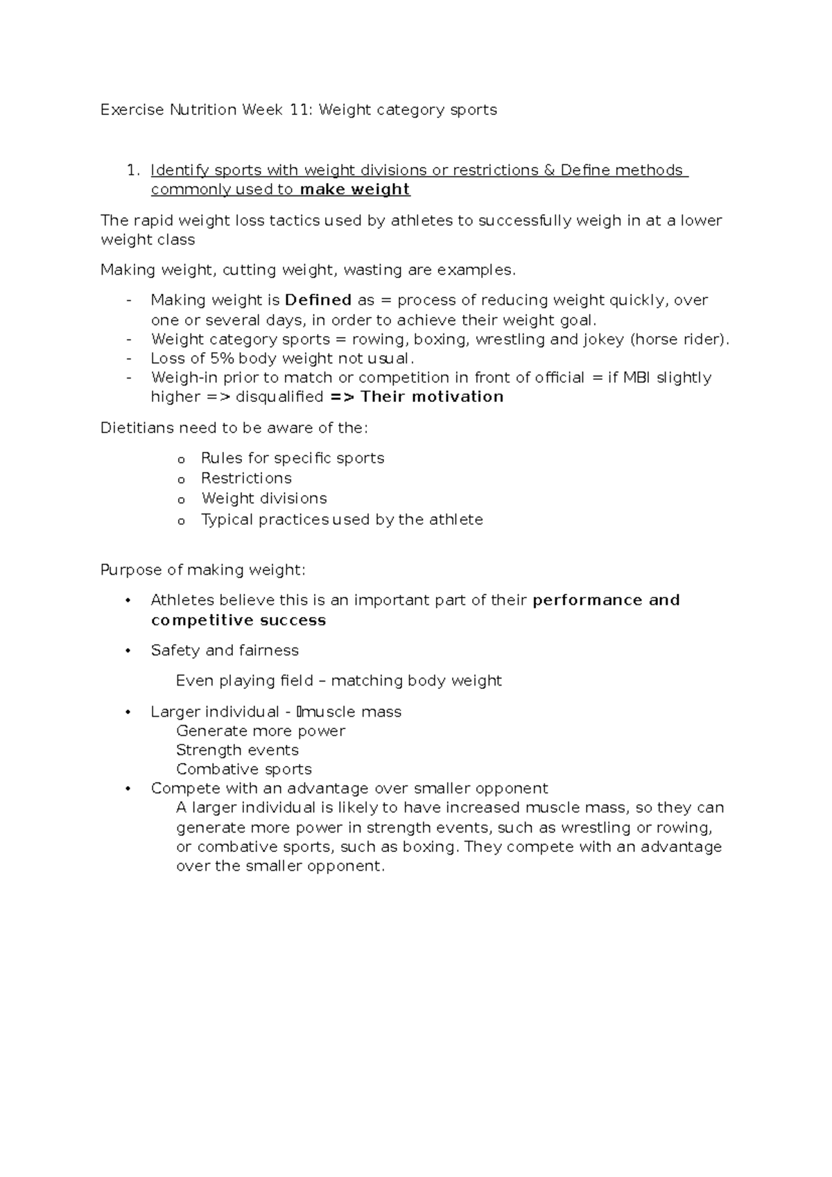 thesis exercise nutrition