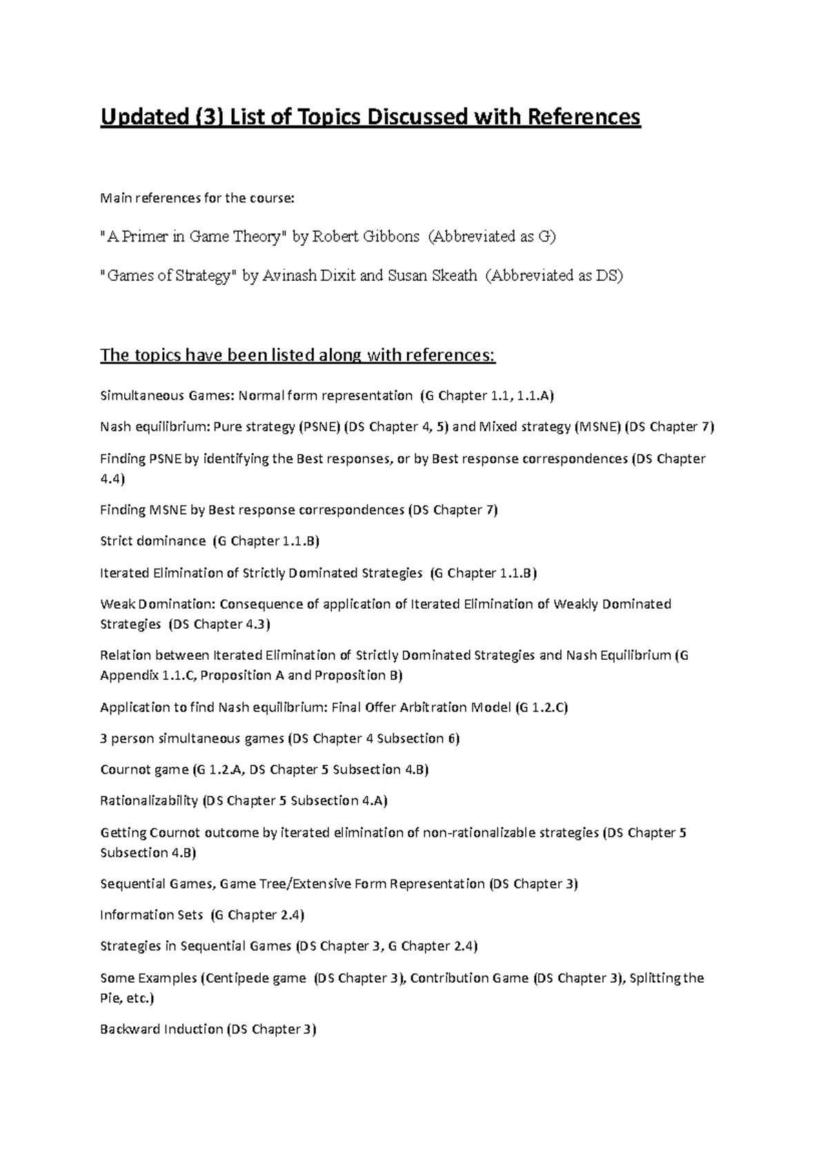 Syllabus Mid term - sfsf - Updated (3) List of Topics Discussed with ...