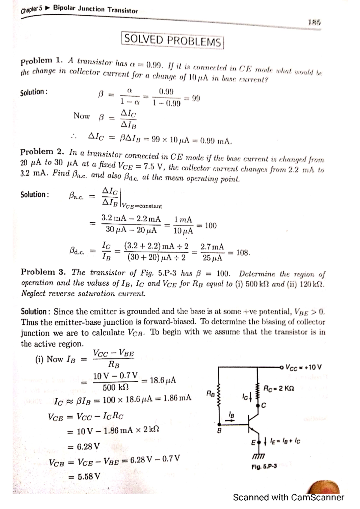 Bipolar Junction problems - Engineering chemistry - Studocu