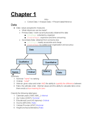 COB 191- Chapter 2 Notes - COB 191 Business Analytics Chapter 2 ...