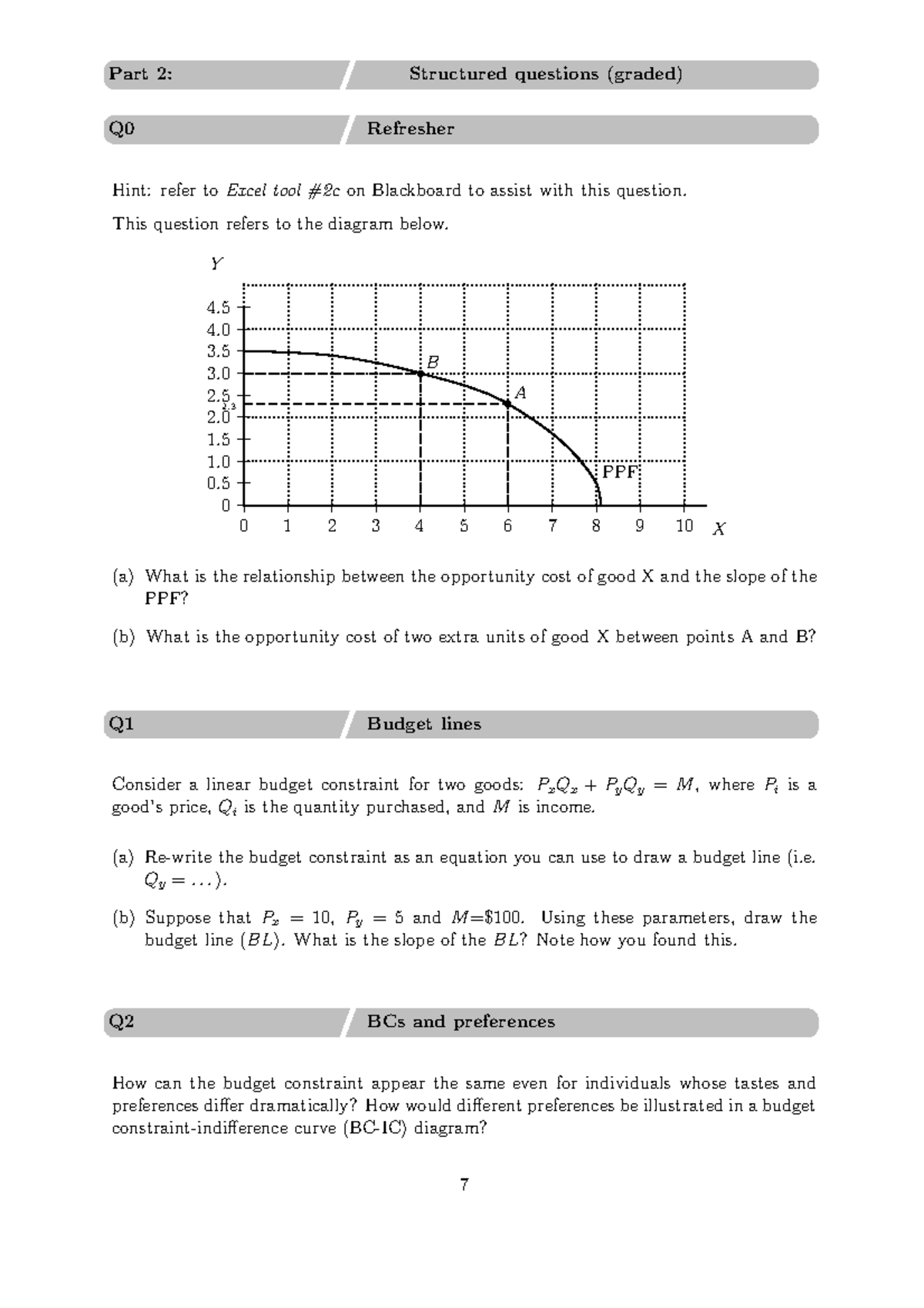 Econ130 20-3 Tutorial Questions(2)-7 - Part 2: Structured Questions ...