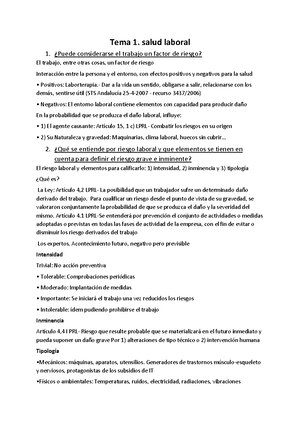 TEMA 10 FOL - Tema 10 Resumen Entero - TEMA 10 FOL 1 LIBERTAD SINDICAL ...