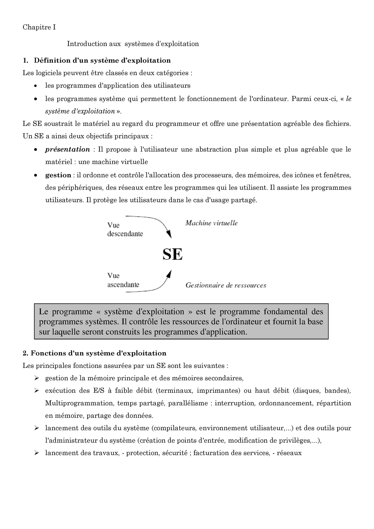 Chapitre I - Course 1 - Chapitre I Introduction Aux Systèmes D ...