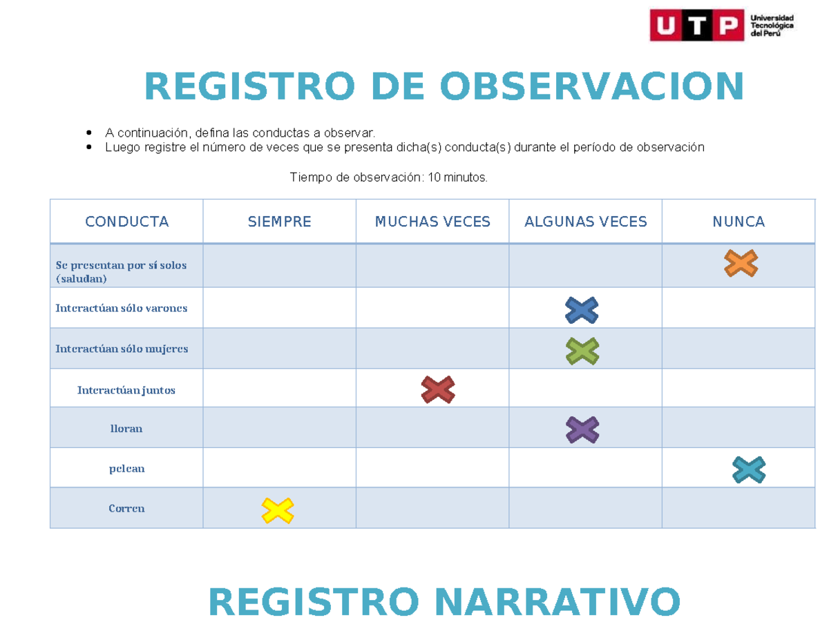 S06.s1 Registro de observación Sistematizada Y NO Sistematizada